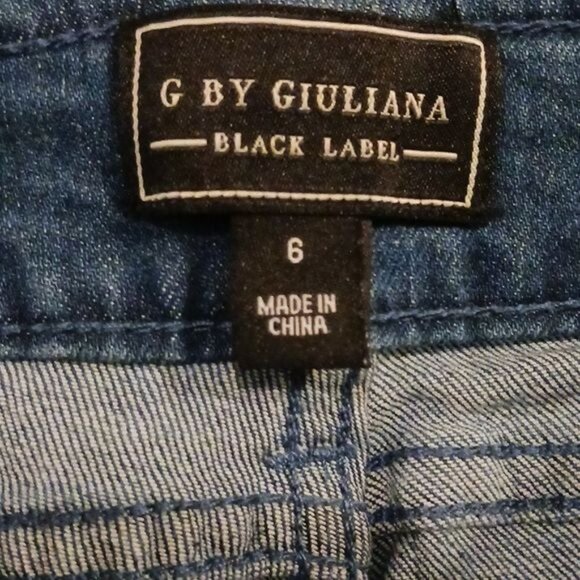 NEW G by Giuliana Black Label Echochic Rhinestone‎ Straight Leg Jean, Size 6 - Picture 11 of 14